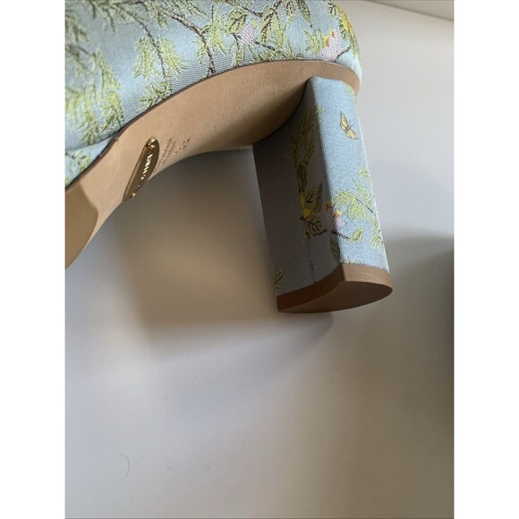 Sarah Flint X Gracie Perfect Mary Jane Platform 85 Pump Jacquard Tropics 39(8.5) - Picture 14 of 16